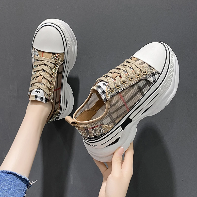 

Brand Sneakers Women 2021 Fashion Basket Femme Platform Vulcanized Shoes Casual Breathable Designer Sports Chunky Sneakers Women