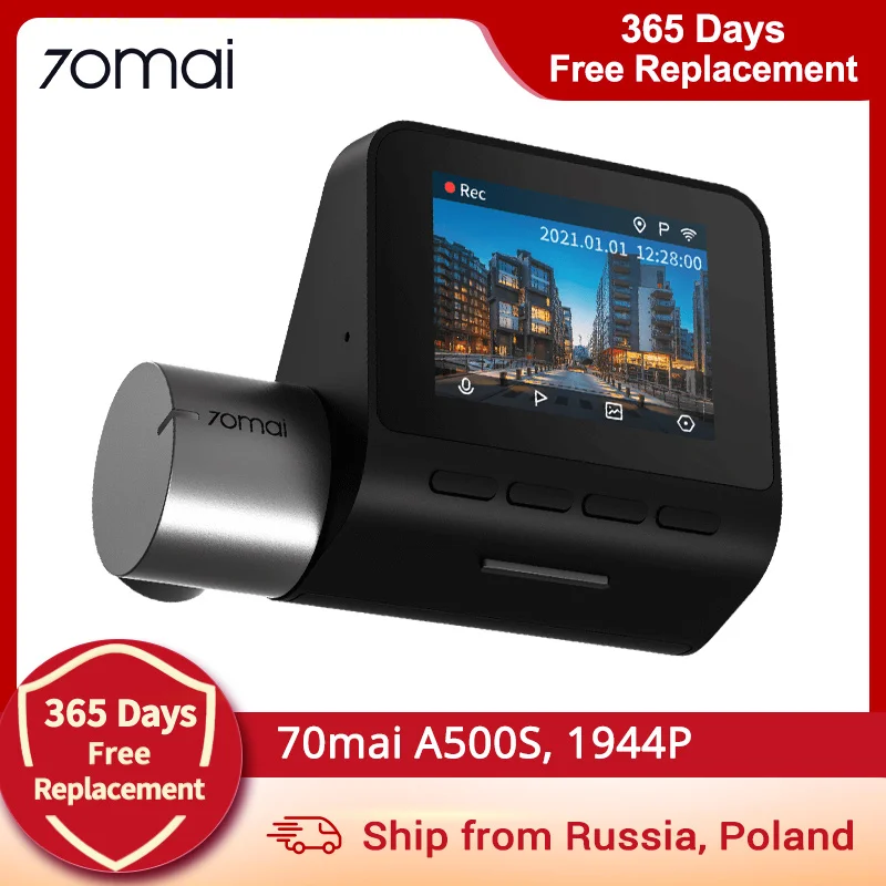 Видеорегистратор 70mai Dash Cam Pro Plus+ A500S камера для приборной панели с GPS Wi Fi 24 часовым