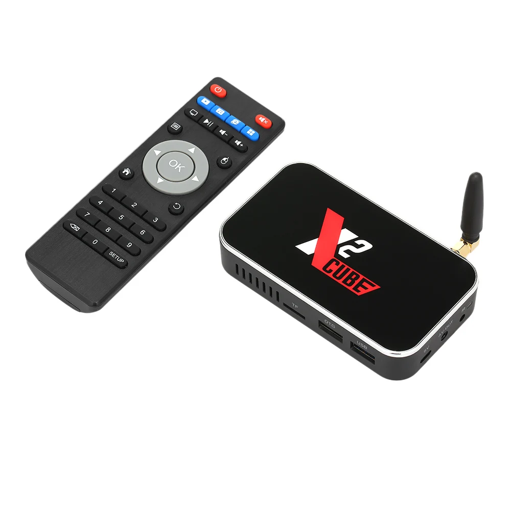 ТВ приставка X2 CUBE Smart Android 9 0 4K медиаплеер Amlogic S905X2 2 Гб LPDDR4 16 ГБ EMMC 4G/5G Wi Fi 1000 м