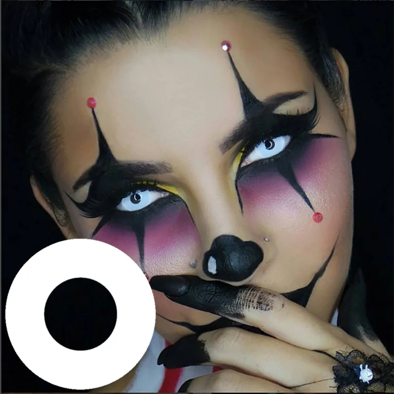 2 шт./пара Хэллоуин Косплэй Цвет ed контактные линзы для глаз аниме цветные