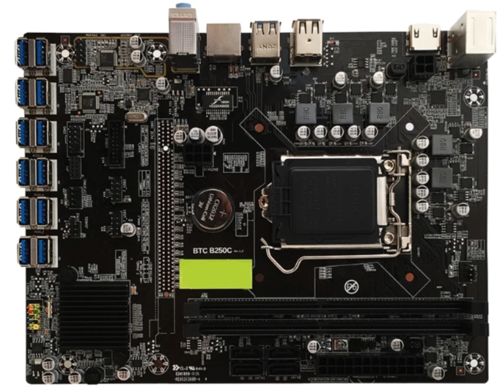 Материнская плата для майнинга ЦП BTC B250C материнская DDR4 12 PCI-E графическая карта с