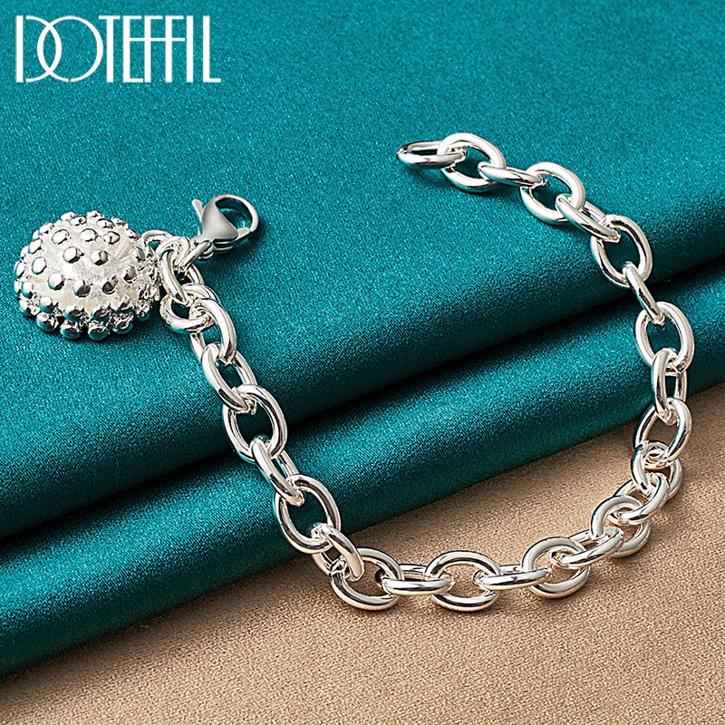 Браслет DOTEFFIL из стерлингового серебра 925 пробы с подвеской кораллового