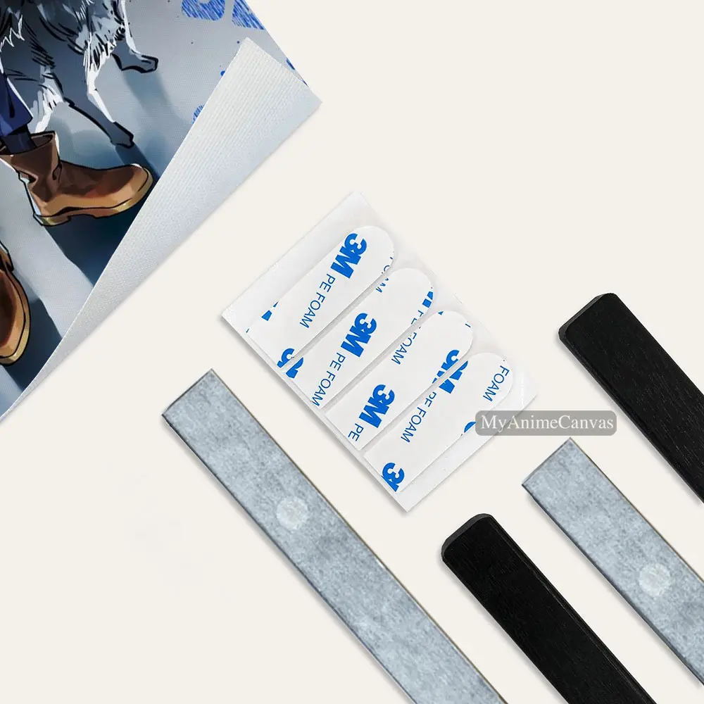 

Anime Megumi Fushiguro wooden Frame Canvas Manga Decoration prints For kids Living Room Magnetic Framed Home decor painting