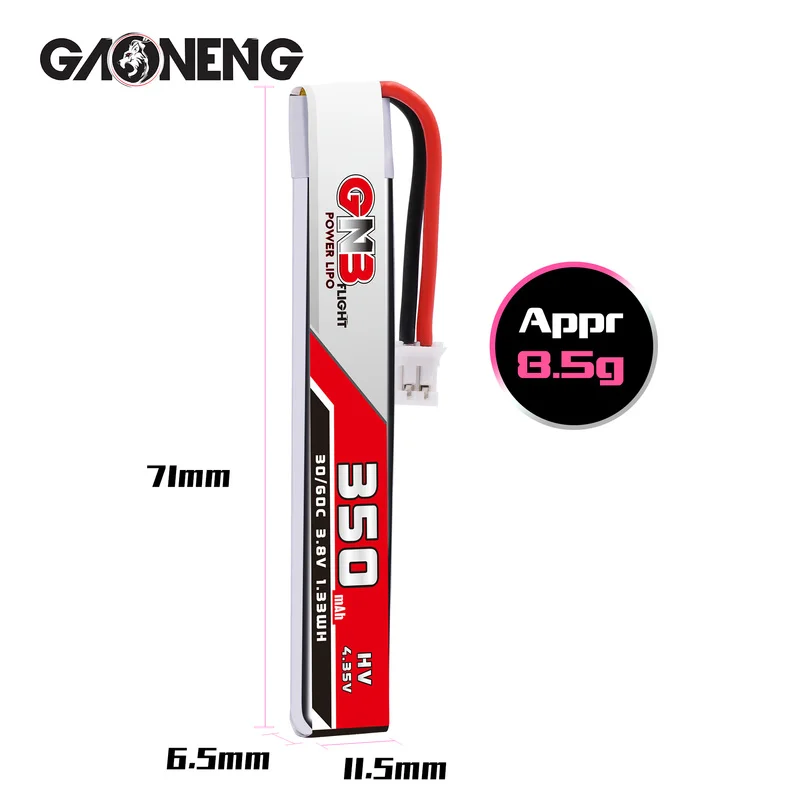 5 шт. литий полимерный аккумулятор GAONENG 350 мАч 1S 3 8 В 30C разъем PH2.0 для US65 UK65 URUAV UR65