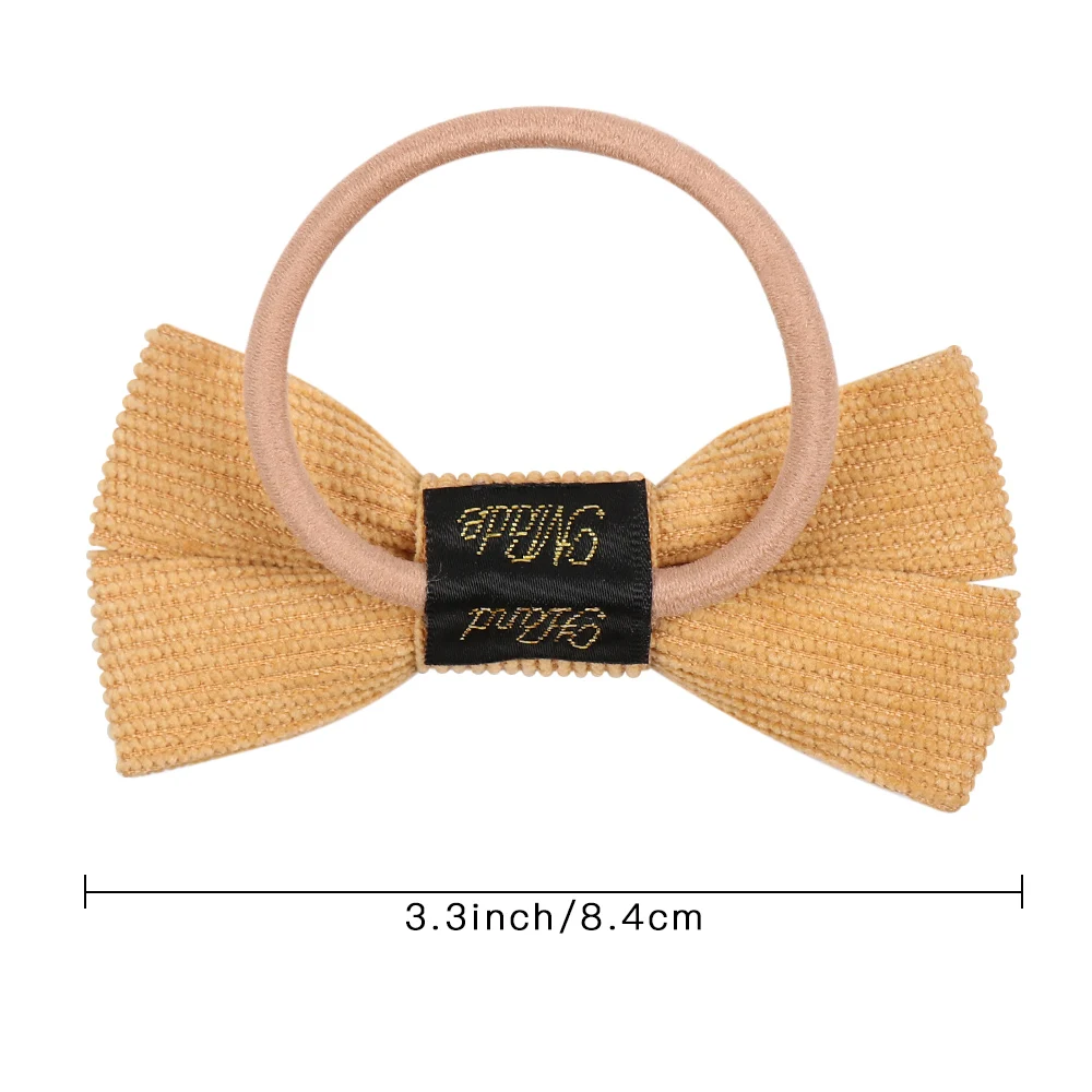 2 шт./лот милые однотонные вельветовые Детские резинки для волос девочек