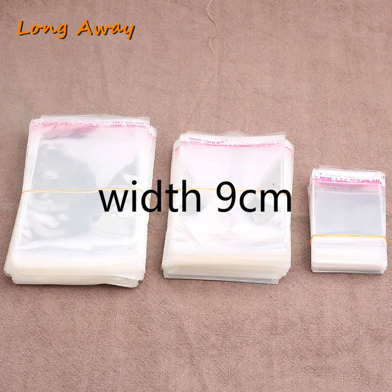 

Width 9cm Clear Self Adhesive Seal Resealable Cello Cellophane Bags Self Sealing Candy Bag Birthday Gift Package Cookie Package