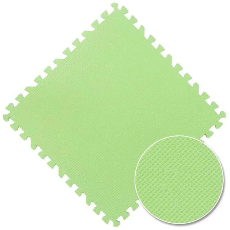 green Детский коврик-пазл 30*30 см, детский разноцветный игровой коврик-пазл, детский коврик для упражнений, плитка для пола из пены EVA, игровой коврик для спортзала, коврик, игрушки - Цвет: green