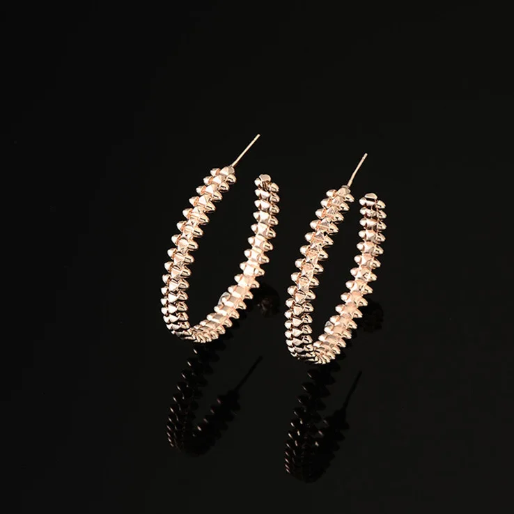 Серьги женские большие простые в Корейском стиле ювелирные украшения для показа