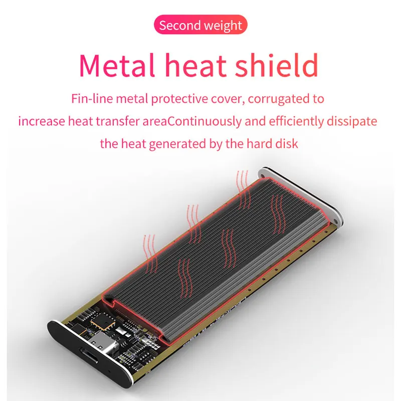 Чехол для PCIE NVME M.2 SSD с портом Type c USB 3 1 корпус 10 Гбит/с NGFF SATA чехол жесткого диска