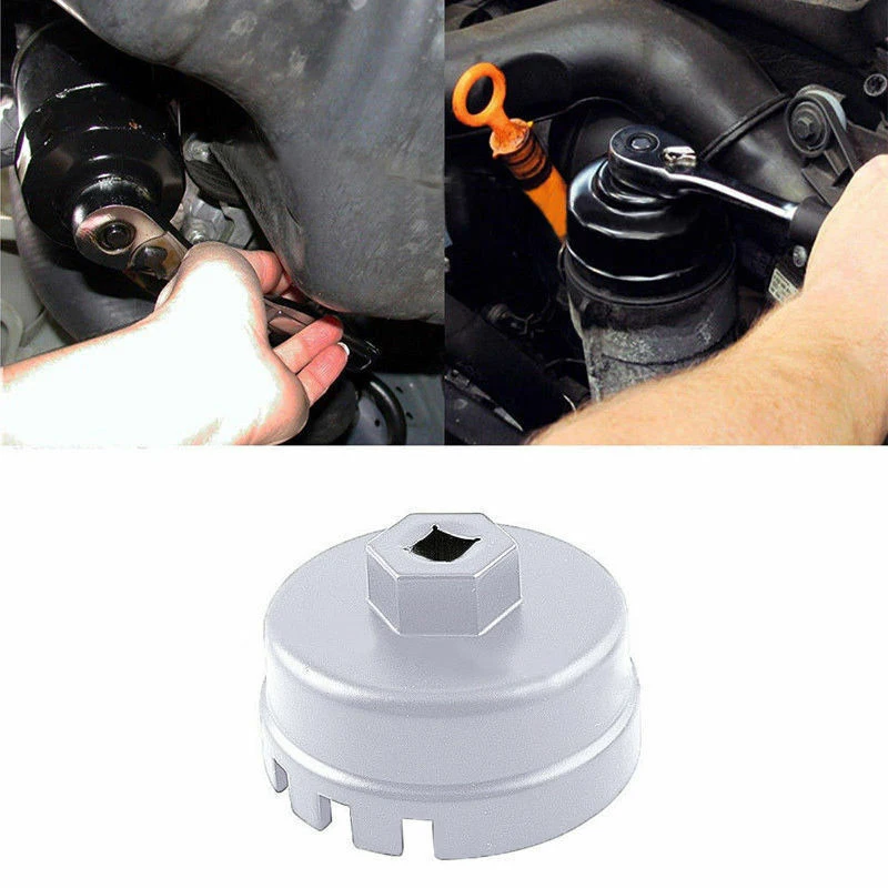 

Silver Filter Wrench Socket 3/8 Inches For Toyota Highlander Parts Aluminum