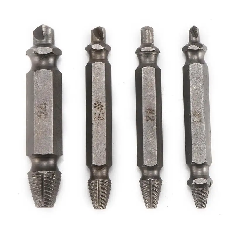 4 шт. Винт экстрактор сверла руководство набор сломанных поврежденных болтов