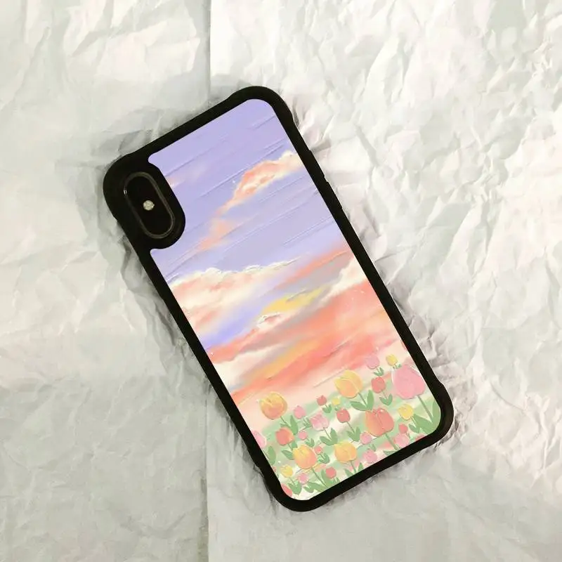 

Simple scenery Phone PC&TPU Case For iPhone6 7 8 x 11 12Cover Fundas Coque