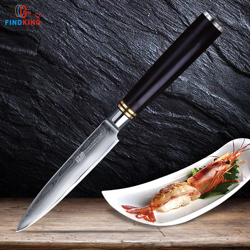 FINDKING 5 дюймовый универсальный нож 67 слоев японский дамасский стальной кухонный