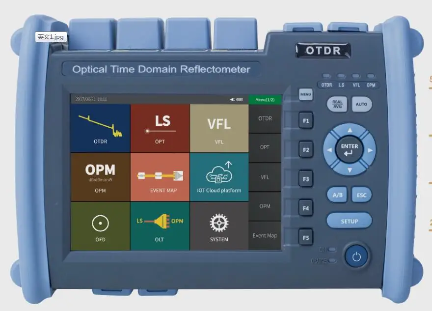 

NK6000 1310/1550nm 35/33dB Fiber Optic OTDR Tester Reflectometer with VFL OPM OLS Insetion Loss Event Map Touch Screen FC SC