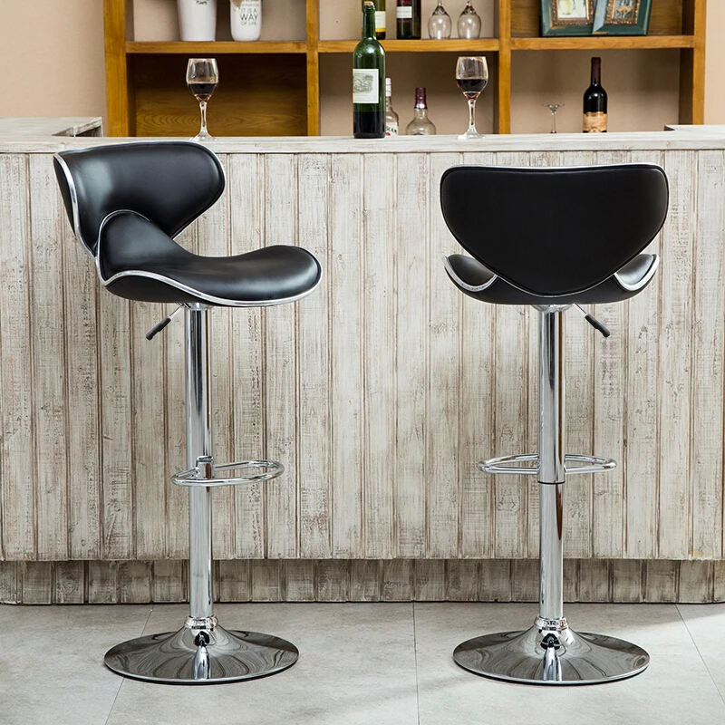 

1 пара барные стулья поворотный Кухня из искусственной кожи барный стул Бабочка спинка барный стул современные высота подъема регулировать...