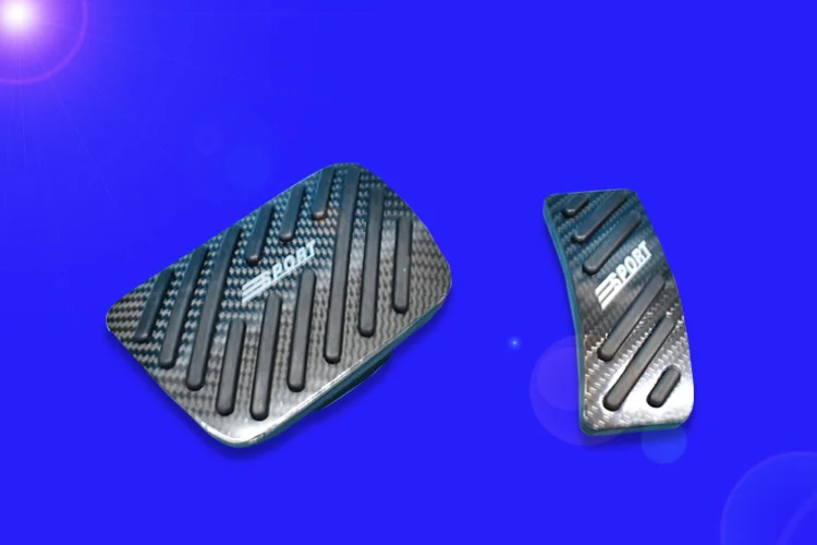 

For Audi A4l / A6L / Q5L Carbon Fiber car throttle brake pedal AT Accelerator Brake Foot Rest Pedal Pad Plate Styling Stickers