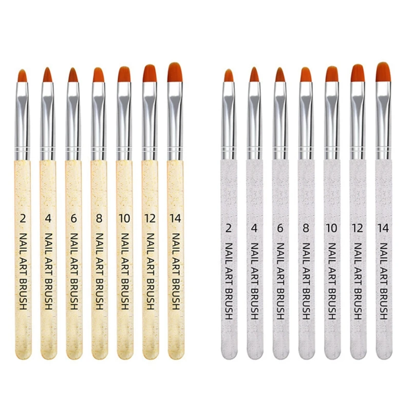 

7Pcs Painting Pen Set Women Professional Manicure UV Gel Brush Nail Art Drawing Tools Phototherapy Beauty with Handle