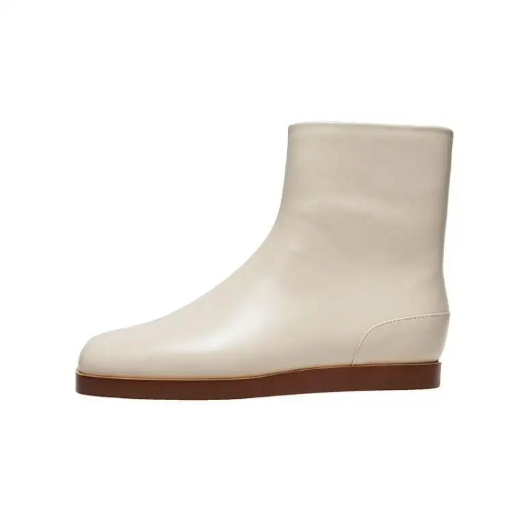 Botines mujer/ г.; короткие женские ботильоны на низком каблуке; черные непромокаемые сапоги из лакированной кожи с квадратным носком; роскошные ботинки tabi bottes