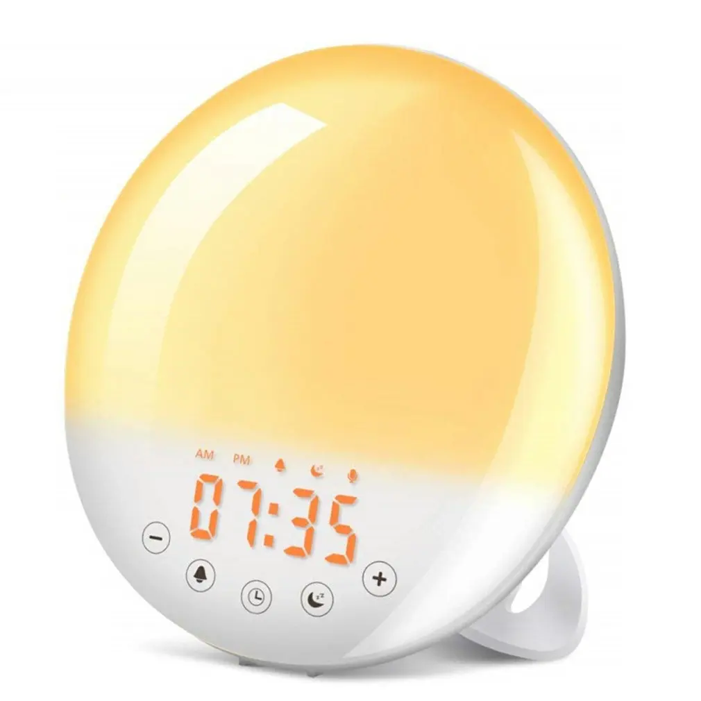 

Smart Sunrise Wake Up Light Led Alarm Clock, Sunset Sleep Aid, Colorful Color Changing Atmosphere Light, Snooze Wake Up Light