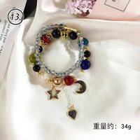 bohemian style bracelet for women string multi element natural stone crystal beaded bracelet on hand accessories charm jewelry