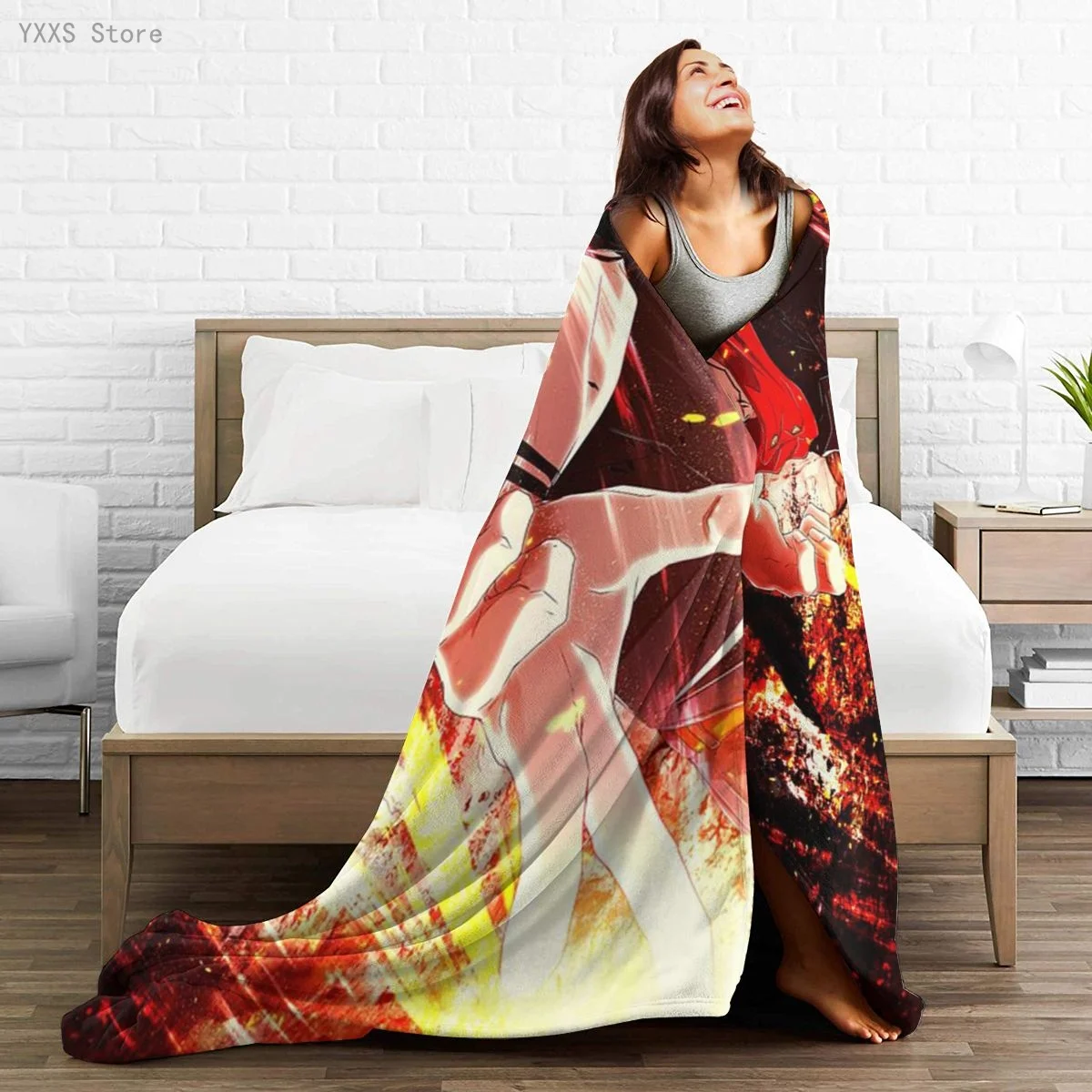 

Jujutsu Kaisen Characters Sherpa Blanket Warm Super Soft Flannel Office Nap Bedspread Sofa Bedding Plush Quilt Plaids 009