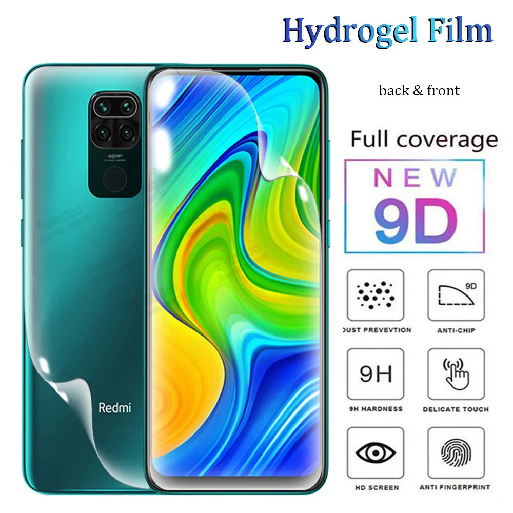 Гидрогелевая пленка для Xiaomi Redmi Note 9 redmi note note9 защита экрана на xiomi задняя +