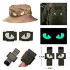 Застежки-крючки кошачий тигровый глаз, тактические Светящиеся в темноте, военная, Боевая нашивка с аппликацией для головных уборов, шлема, униформы, рюкзака