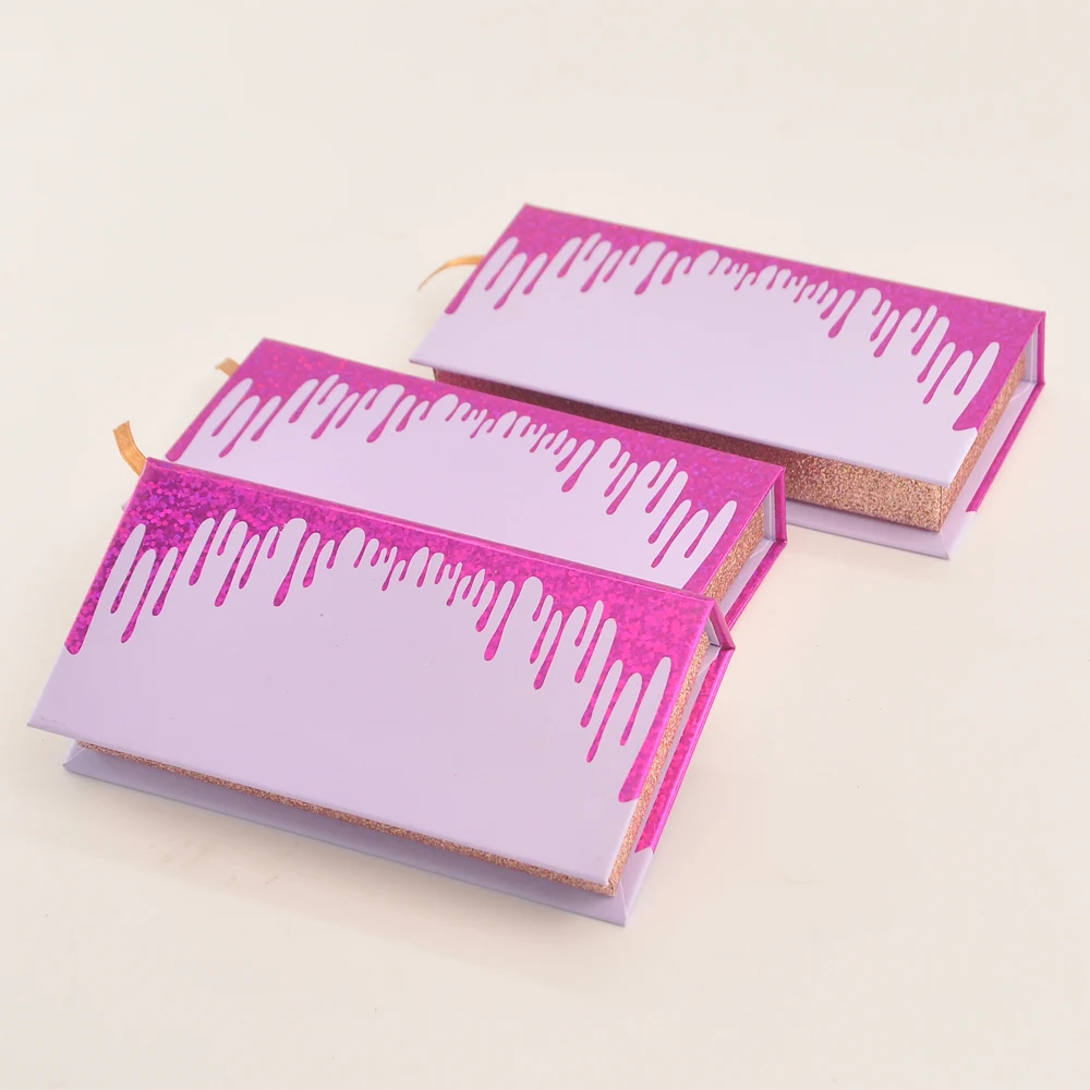 

Оптовая продажа на заказ ресниц упаковка посылка ресниц Коробки бледно-лиловый чехол Faux Cils с фокусным расстоянием 25 мм норки полоска ресниц...