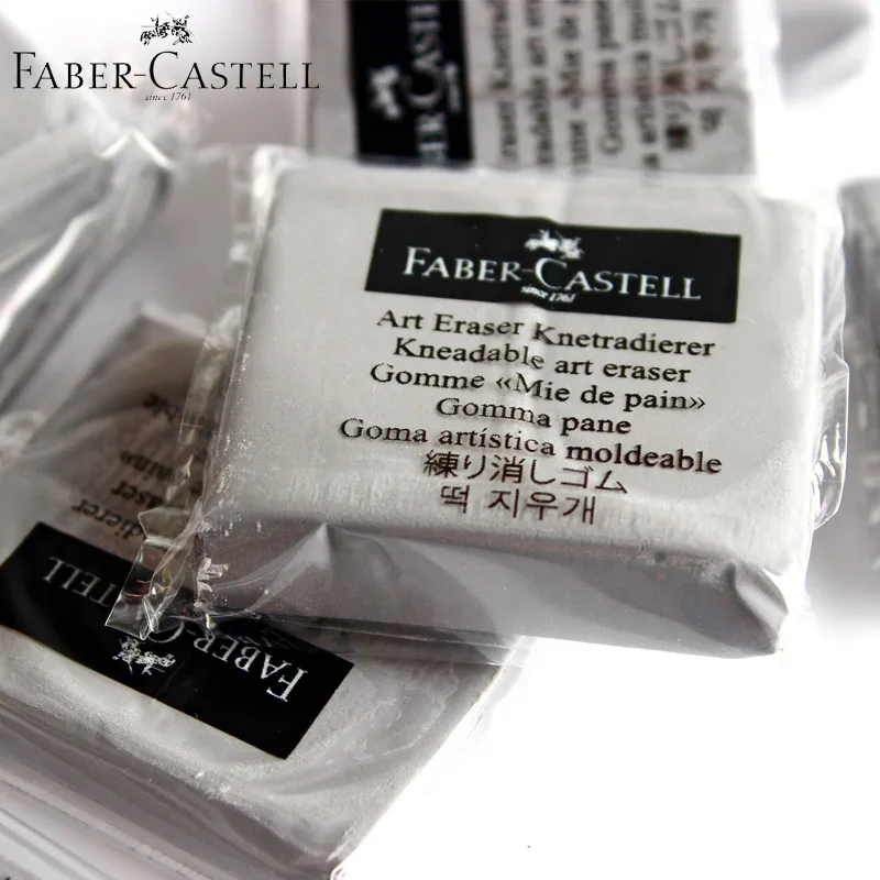 Ластик для моделирования Faber Castell 127120 мягкая глина разминания с углем 4 цвета на
