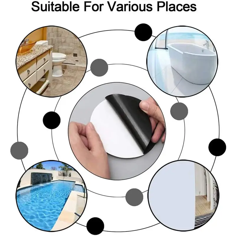 

Bathtub Non Slip Stickers, Non Slip Shower Strips Shower Floor Non Slip Stickers Safety Shower Treads (Black-30PCS)