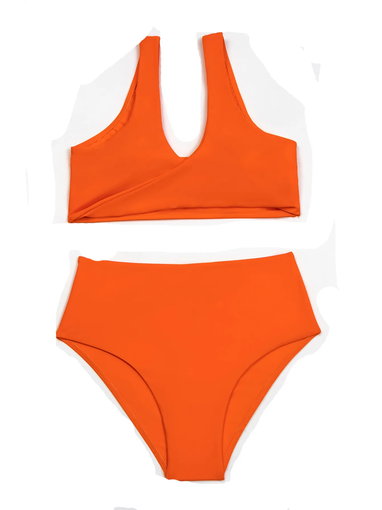 

vvguzi swimwear women 2021 high waist bikini Solid sexy swimsuit women 2 pieces biquinis feminino 2021