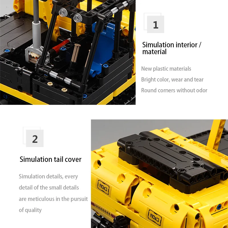 

Cada Technical 544PCS RC Electric Motor Track Car Building Blocks City Technical Engineering Excavator Bricks Moc Toys for Kids