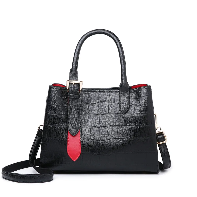 

100% Genuine Leather Handbags 2021 New Ladies Portable Large-capacity Fashion Crocodile Pattern One-shoulder Messenger Bag Gg