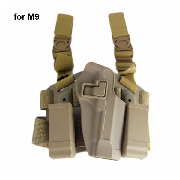 Tan for M9 Кобура для ружья, Охотничья кобура для ног Glock 17 19 Beretta M9 M92 1911 P226, Тактический Регулируемый Чехол для пистолета - Цвет: Tan for M9