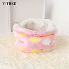 Плюшевая Вельветовая детская шарф из овечьей кожи; Глушитель выхлопных газов с принтом в виде персонажей из мультфильма для девочек, мальчиков; Воротник с круглым вырезом шеи Теплая одежда для малышей для мужчин и женщин шарф-хомут