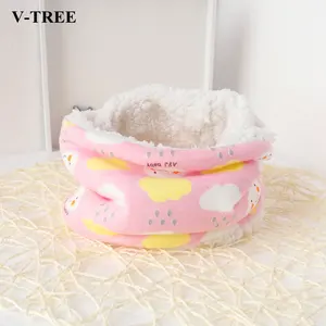 Плюшевая Вельветовая детская шарф из овечьей кожи; Глушитель выхлопных газов с принтом в виде персонажей из мультфильма для девочек, мальчиков; Воротник с круглым вырезом шеи Теплая одежда для малышей для мужчин и женщин шарф-хомут