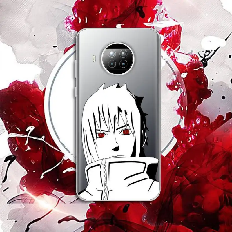 

Naruto Cute Cartoon Japanese Anime Sasuke Phone Case Transparent for Xiaomi Redmi note 10 t 8 9 pro lite 11
