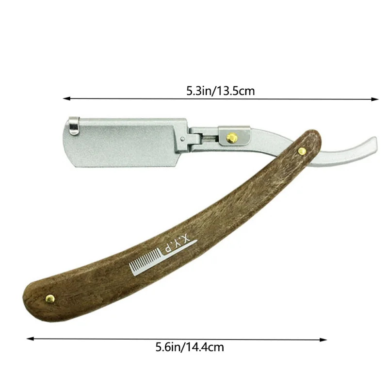 Ручная бритва профессиональная с прямым краем из нержавеющей стали для