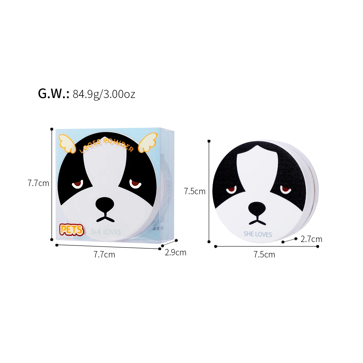 

Cartoon 4 Color Exquisite Loose Powder Light Smooth Setting Makeup Long Lasting Waterproof Oil Control Conceal Pores Concealer