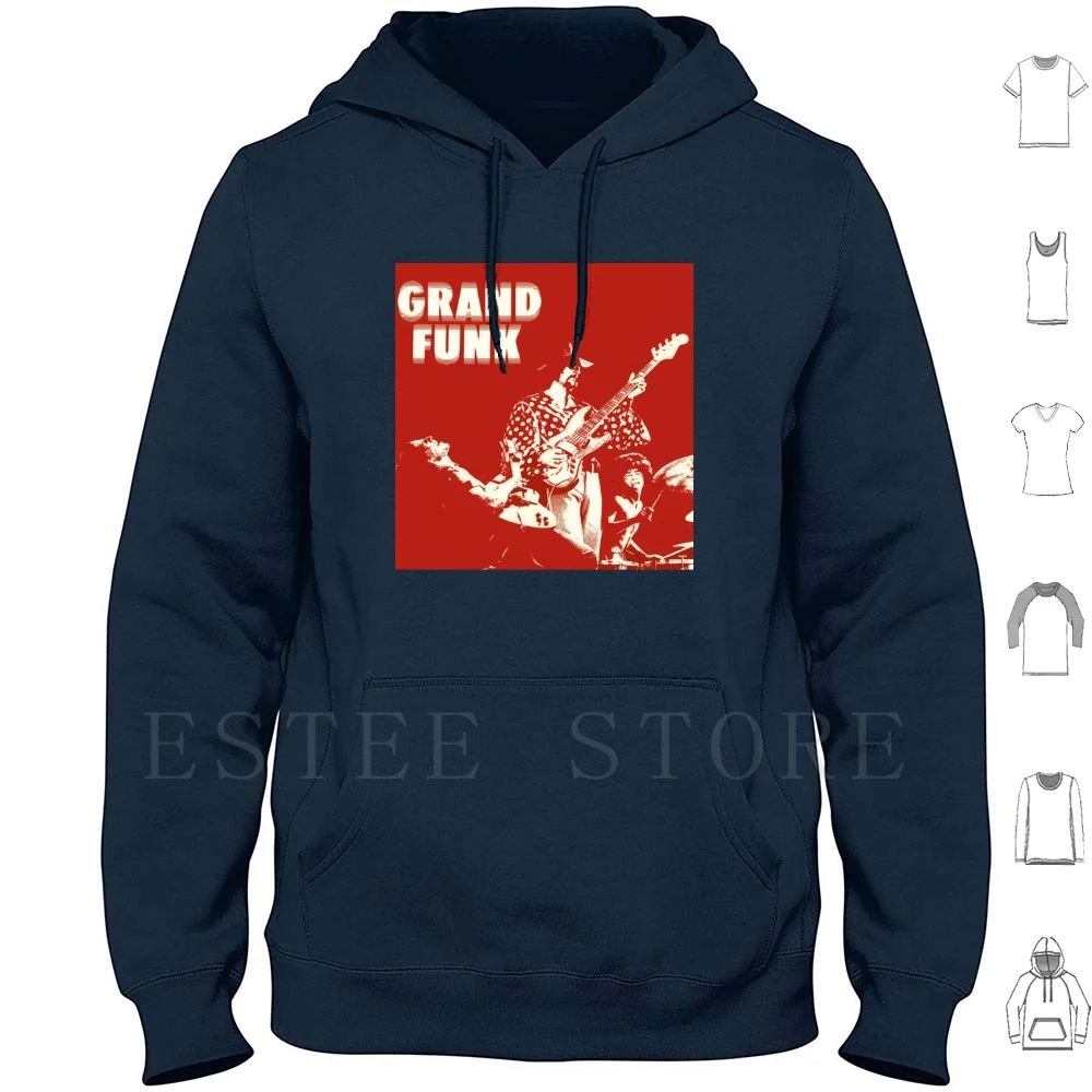 Grand Funk железная дорога. Толстовка с длинным рукавом дорога и рулон классический
