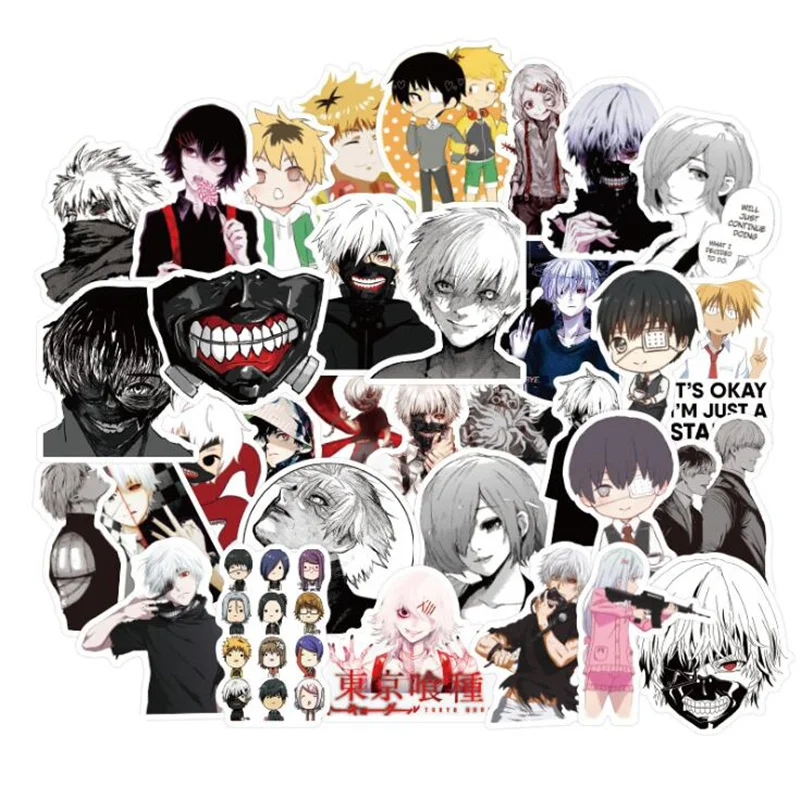 50 шт в наборе одежда с надписью Tokyo Ghoul граффити наклейки для костюмированной