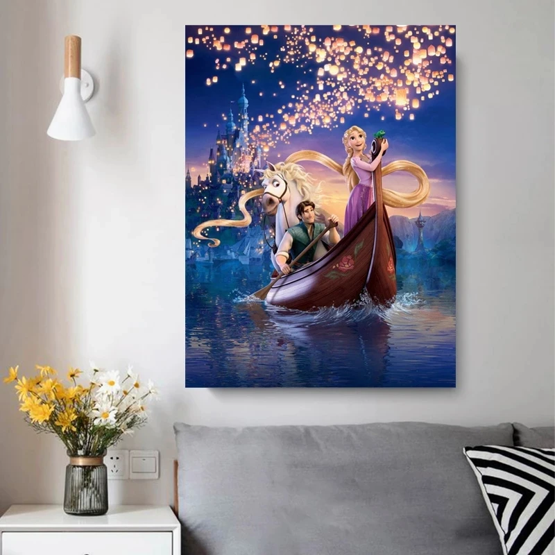 

Modular Anna Elsa Pictures Canvas Painting Wall Art Snow White Princess Posters Printed Modern Living Room Home Decor No Frame