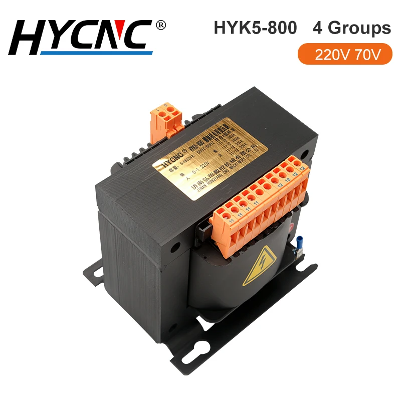 

Преобразователь напряжения HYK5-800, 800 Вт, трансформатор управления для станка, от 220 В до 4 наборов трансформатора 70 в, привод для гравировально...