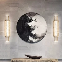 modern crystal wall lamp transparent wall lamp luxury mural mirror lamp suitable for living room sleeping simple led wall lamp