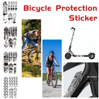 mtb stickers 3d protect frame reflective stickers scratch resistant wear resistant repeat paste bicycle paster guard cover