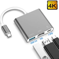usb 3 1 type c to hdmi compatible usb c multiport adapter 3 in 1 cable converter 4k 1080p for phone laptop hdtv port converter
