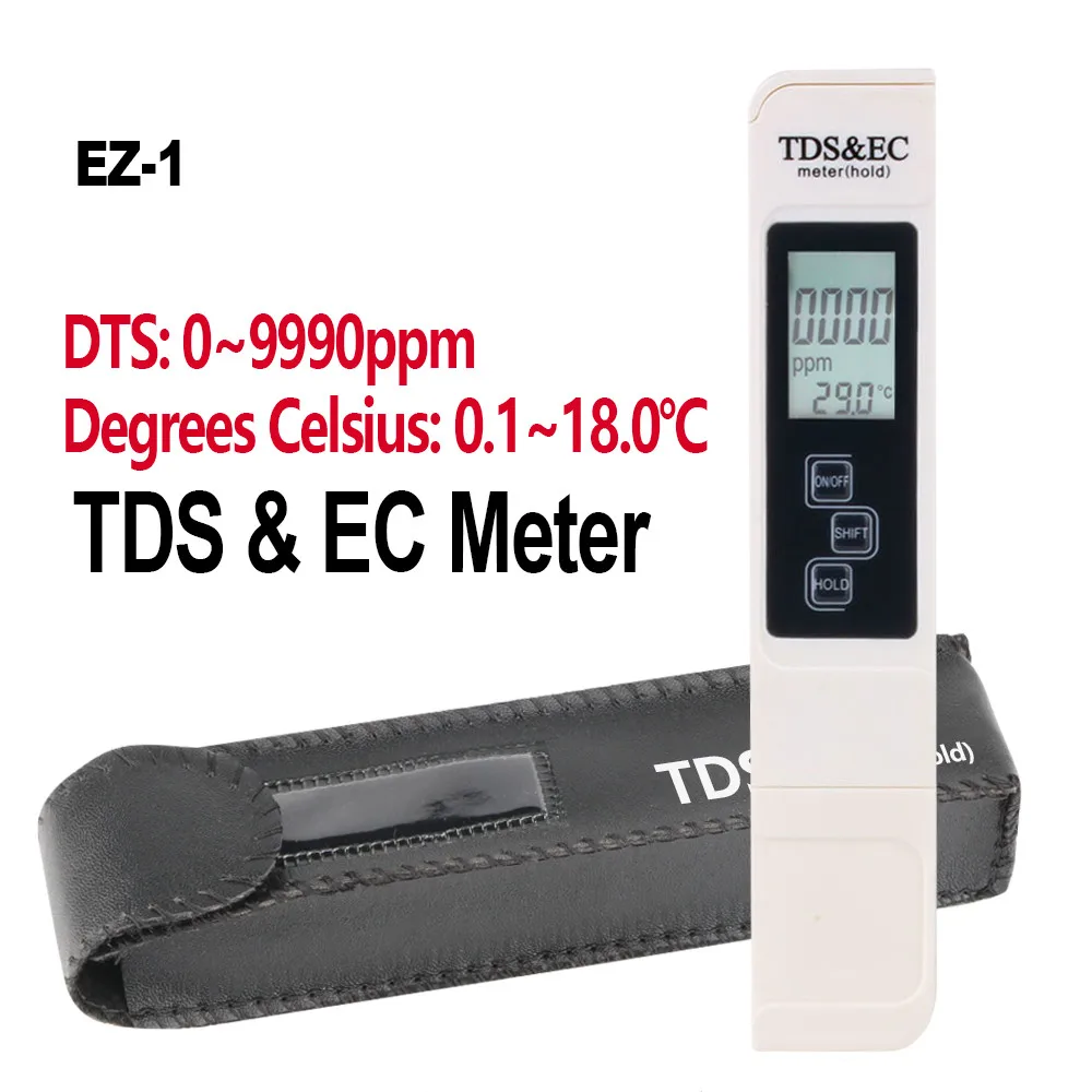 Цифровой TDS/ EC /T Измеритель Тестер термометр ручка Чистота воды PPM фильтр