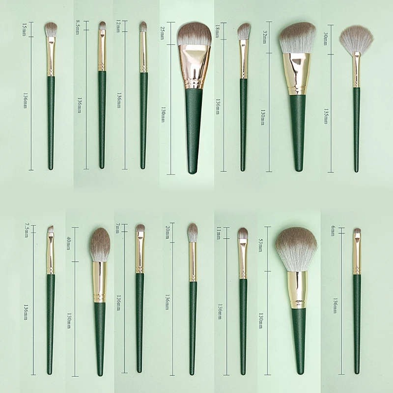 

14Pcs Professional Makeup Brushes Set Foundation Powder Blushes Eyeshadow Cosmetic Brush Tools with Storage Bag