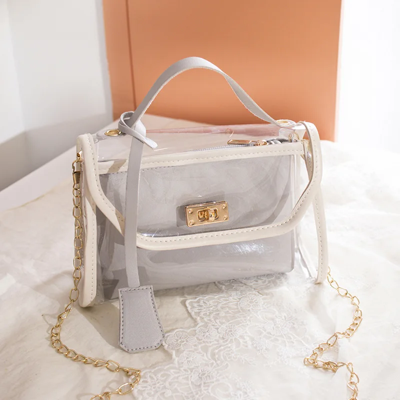 

Fashion Women Handbag Waterproof Transparent PVC Messenger Bag Shoulder Crossbody Bag Luxury Spring Summer Ladies Purses Pouch