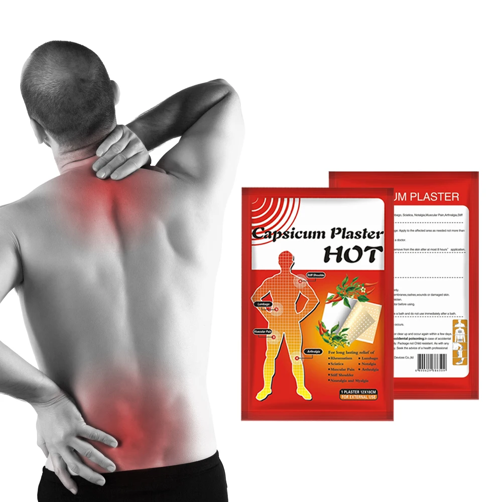 

50bags/lot 12*18CM Medical Capsicum Self Heat Pain Patch Arthritis Joint Pain Rheumatism Shoulder Pain Relief Plaster